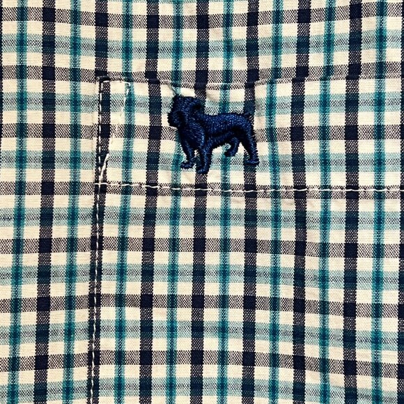 Aeropostale Classic Fit Blue Checker Shirt Mens Size L - Picture 4 of 14